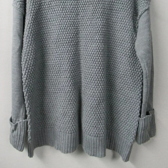 Dress Barn Sweater Women's XL Grey Cuffed Sleeves Pattern - Picture 2 of 5